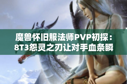 魔兽怀旧服法师PVP初探：8T3怨灵之刃让对手血条瞬间消失秘诀